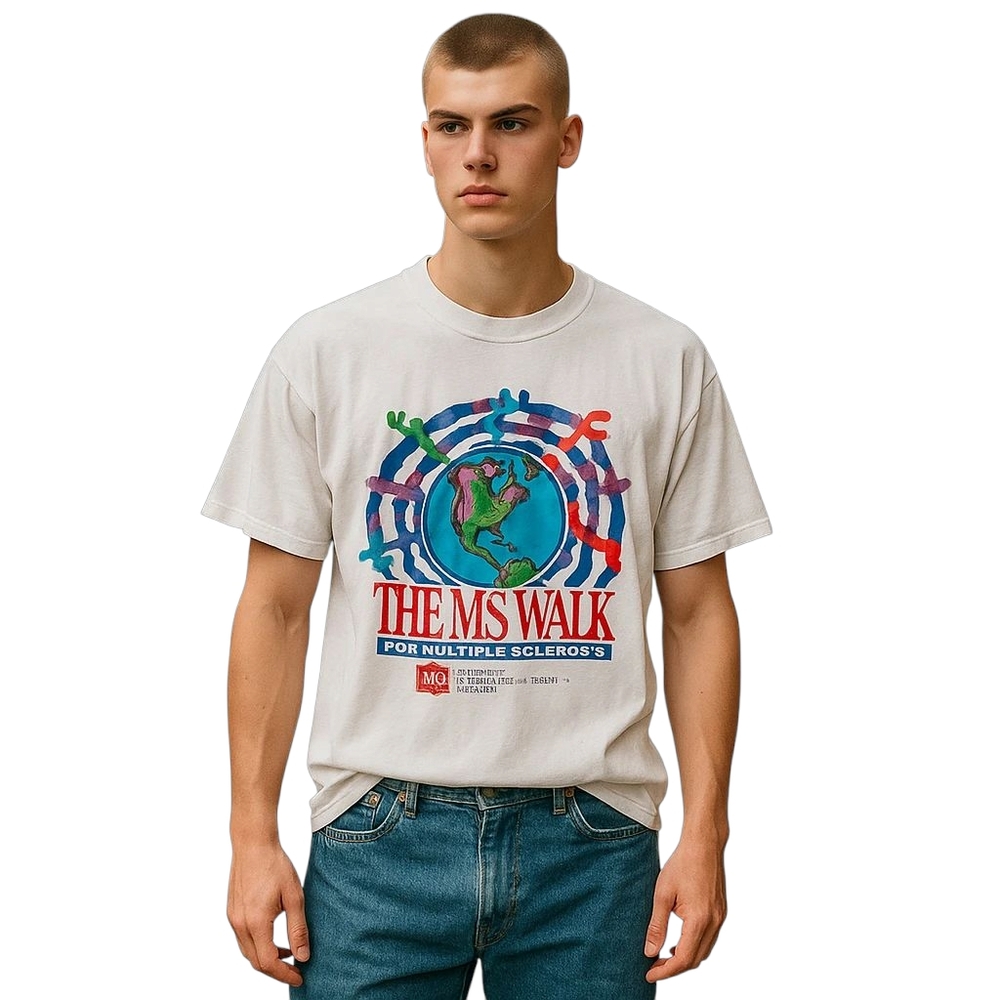 Vintage 1993 The MS Walk T-Shirt - Single Stitch - National Multiple Sclerosis